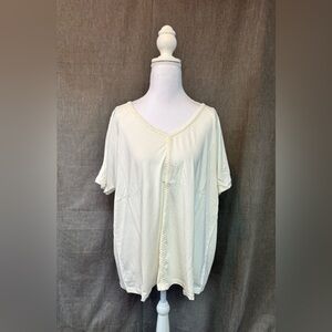 Laurie Felt Women’s Cream Short Sleeve Top, Size: Medium, NWT